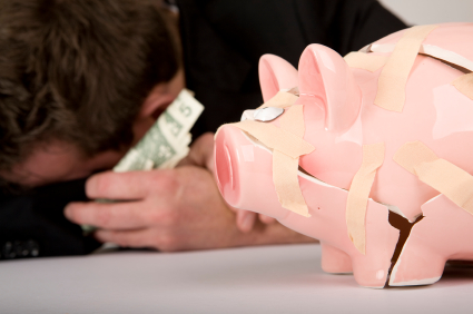 Photo of broken piggy bank