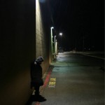 Lonely man in alley